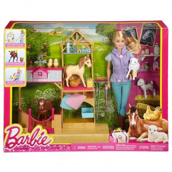 Barbie Veterinar de Ferma DHB71 set de joaca