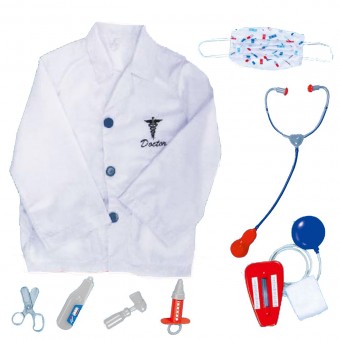 Set Doctor - halat medical si accesorii alb