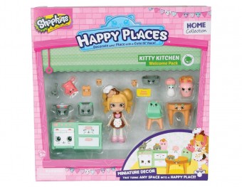 Happy Places Shopkins Kitty Kitchen cu papusa