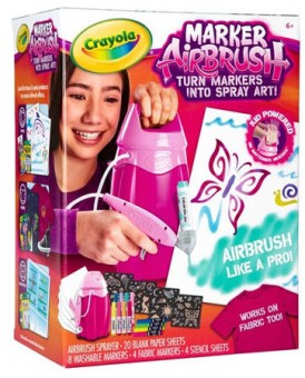  Marker AirBrush Crayola Pulverizator Micul Artist roz