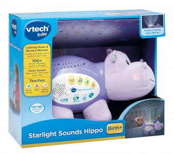 VTech Baby Starlight Sounds Hipopotam proiector cu sunete si lumini