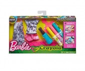 Barbie Crayola set de haine care se pot colora FPW12