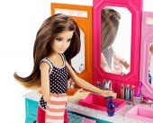 Barbie cu mobilier si  accesorii baie set Vanity DGX44
