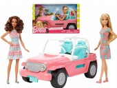 Barbie masina Jeep cu doua papusi FPR59