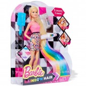 BARBIE Rainbow Hair set de joaca la coafor CFN48
