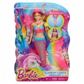 Barbie papusa Sirena Curcubeu care lumineaza DHC40