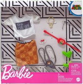 Barbie SUPER MARIO FASHION Tricou si Fusta cu Modele si 6 Accesorii GJG45
