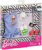 Barbie SUPER MARIO FASHION Rochie albastra cu 6 accesorii GJG48
