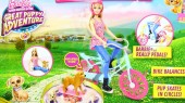 Papusa Barbie cu bicicleta si catelusi CLD94