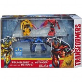 Transformers 4 Age of Extinction Exclusive Action Figure Bumblebee - Strafe Vs Decepticon Stinger a7757