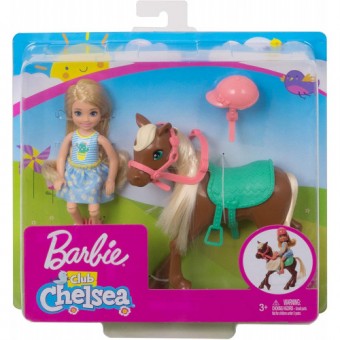 Barbie Club Chelsea Set Papusa cu ponei GHV78