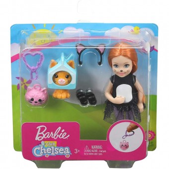 Barbie Club Chelsea Set Papusa In costum de Pisicuta GJW29