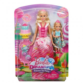 Barbie Dreamtopia Sweetville printesa Tea Party cu Chelsea FDJ19