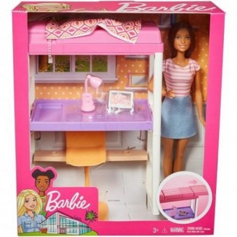 Barbie papusa cu accesorii camera FXG52