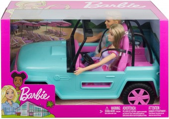 Barbie Off Road Vehicul cu papusile Barbie si Ken GHT35
