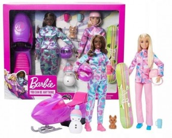 Barbie sporturi de iarna set cu doua papusi HGM75