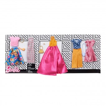 Barbie Fashion set 5 tinute si 6 accesorii FRL30