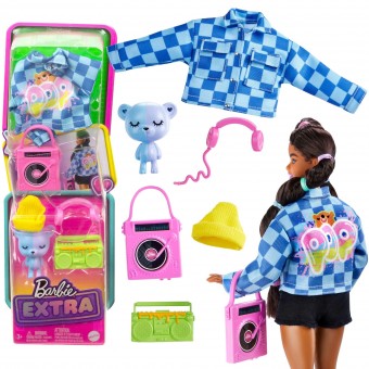 Barbie set imbracaminte Extra cu geaca model HDJ41