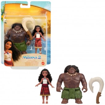 Disney Moana Vaiana set de doua papusi mici Vaiana si Maui JDD45
