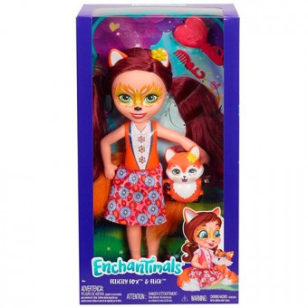 Enchantimals papusa Felicity Fox 30cm si figurina Flick FRH53
