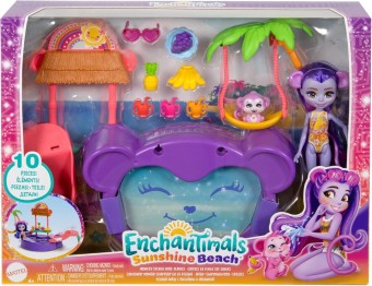 Enchantimals Sunshine beach Piscina tropicala Monkey Maggy HTW73