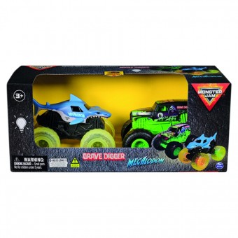 Monster Jam set 2 masinute 1:43 Grave Digger Megalodon 6071482