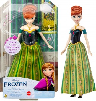 Papusa Frozen Anna cantareata HLW56