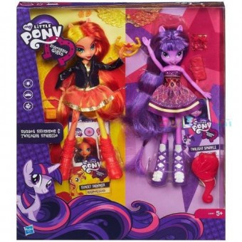 My Little Pony Equestria Girls Sunset Shimmer si Twilight Sparkle