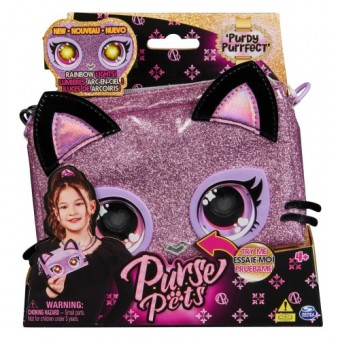 Purse Pets Rainbow Lights geanta interactiva Purdy Purrfect 6067884  17,8x4,5x18,4cm