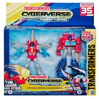 Transformers Cyberverse Optimus Prime and Starscream E5557