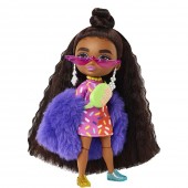 Papusa Barbie Extra Minis haina de blana mov HGP63