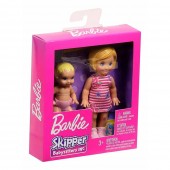 Barbie Babbysitters Set Papusi Brunete GFL30 minipapusa si bebe