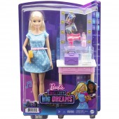 Barbie Big City Big Dreams cu masuta de infrumusetare si accesorii GYG38