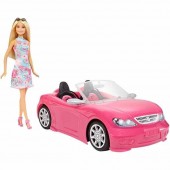 Barbie Cabriolet decapotabila cu papusa FPR57 masina