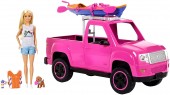 Barbie masina Camping Fun cu Papusa FNY40