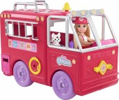 Barbie Chelsea Set papusa si camion de pompieri HCK73