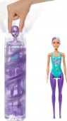 Barbie Color Reveal Glittery Purple cu 25 de coafuri and Party-Themed HBG41 