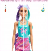 Barbie Color Reveal Glittery Purple cu 25 de coafuri and Party-Themed HBG41 