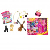 Papusa Barbie Pink Envelope cu vioara si accesorii FGC38