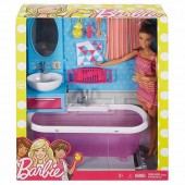 Barbie Papusa cu masa de toaleta si vana DVX53