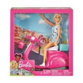 Barbie cu scooter GBK85