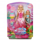 Barbie Dreamtopia Sweetville printesa Tea Party cu Chelsea FDJ19