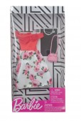 Barbie Fashion set hainute si accesorii rochie,poseta,colier FXJ15