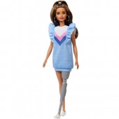 Barbie Fashionistas in rochie cu proteza de picior FXL54
