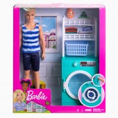Barbie Ken si masina de spalat FYK52 set de joaca