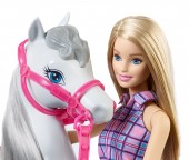 Barbie Papusa cu cal alb DHB68