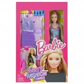 Barbie Fashion Combo papusa cu rochie si incaltaminte FRL79