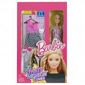 Barbie Fashion Combo papusa cu rochie si incaltaminte FRL79