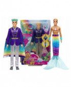 Barbie sau Ken transformabila in sirena Dreamtopia 2in1 GTF91