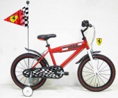 Bicicleta Ferrari 16''  cu steag si casca